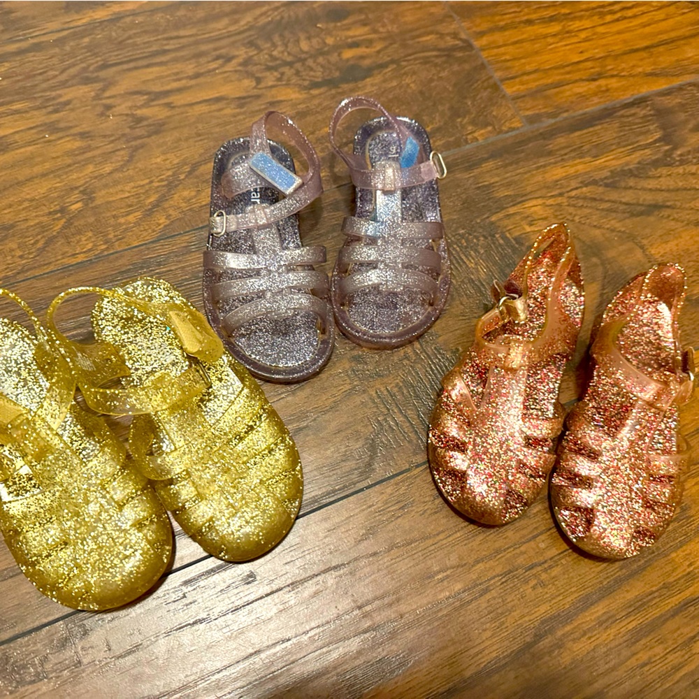 3x Toddler Girls Jelly Sandals